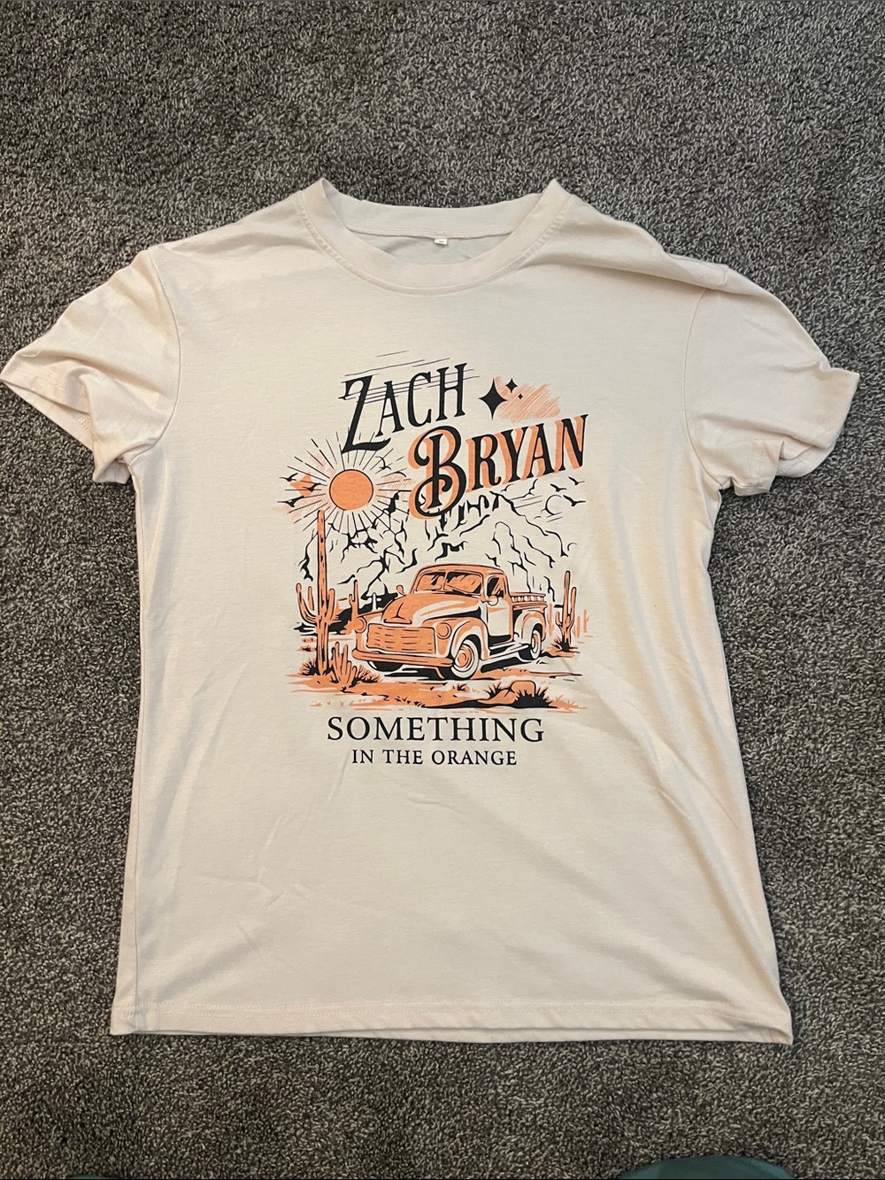 Men's 'Something in the Orange' Graphic T-Shirt - Light Cream/Orange